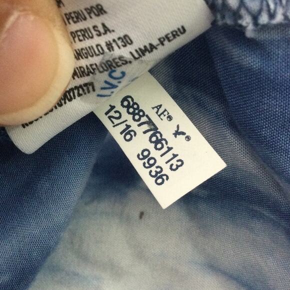 American Eagle Outfitters Tie Dye Ruffle Flare Sleeve V-Neck Lace Up Romper M - Picture 16 of 16